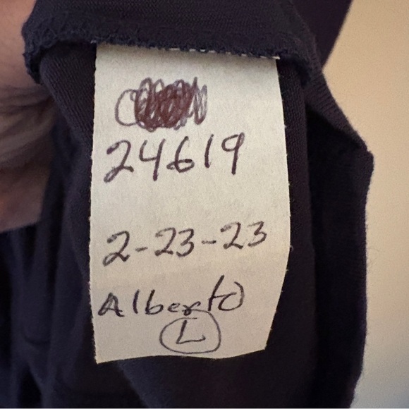 W5 Navy V-Neck Short Sleeve Blouse with Braided Trim | Size L | Sample | NWT - Picture 4 of 4